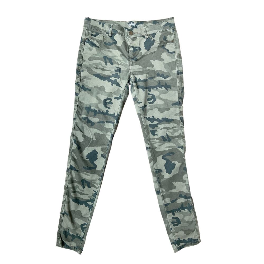 New York & Company Soho Camo Green Stretchy Skinny Pants Women's Size 4